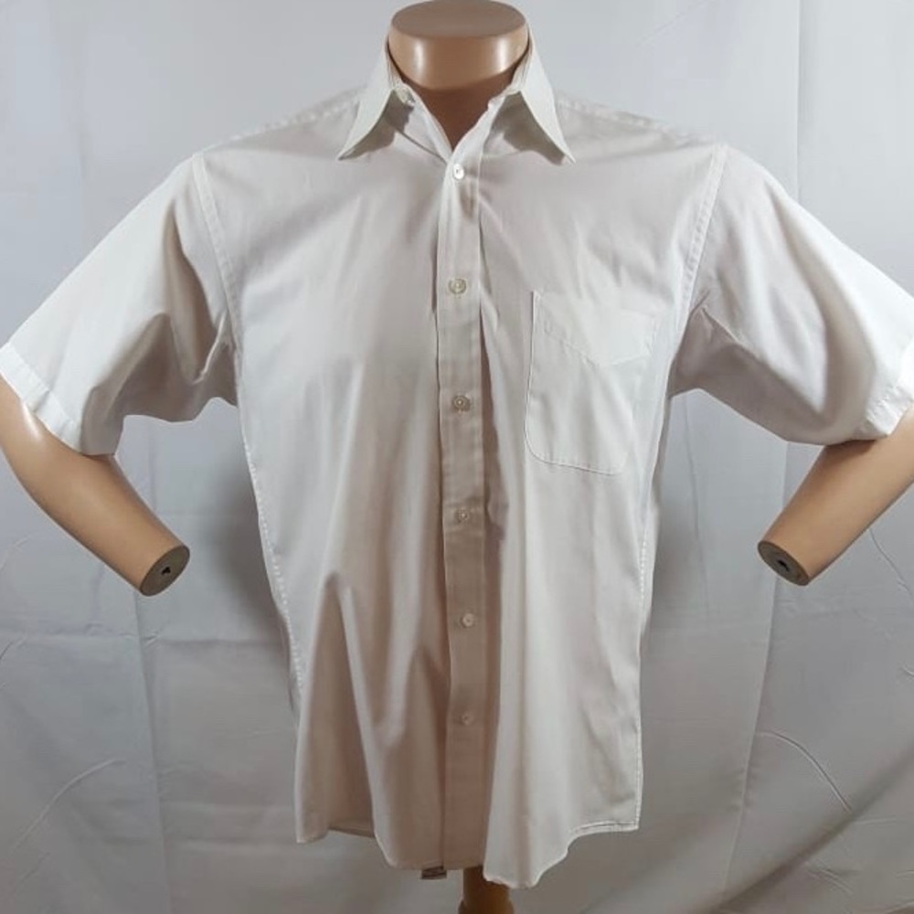 Enro Short Sleeve White Dress Shirt 15 1/2 33/34